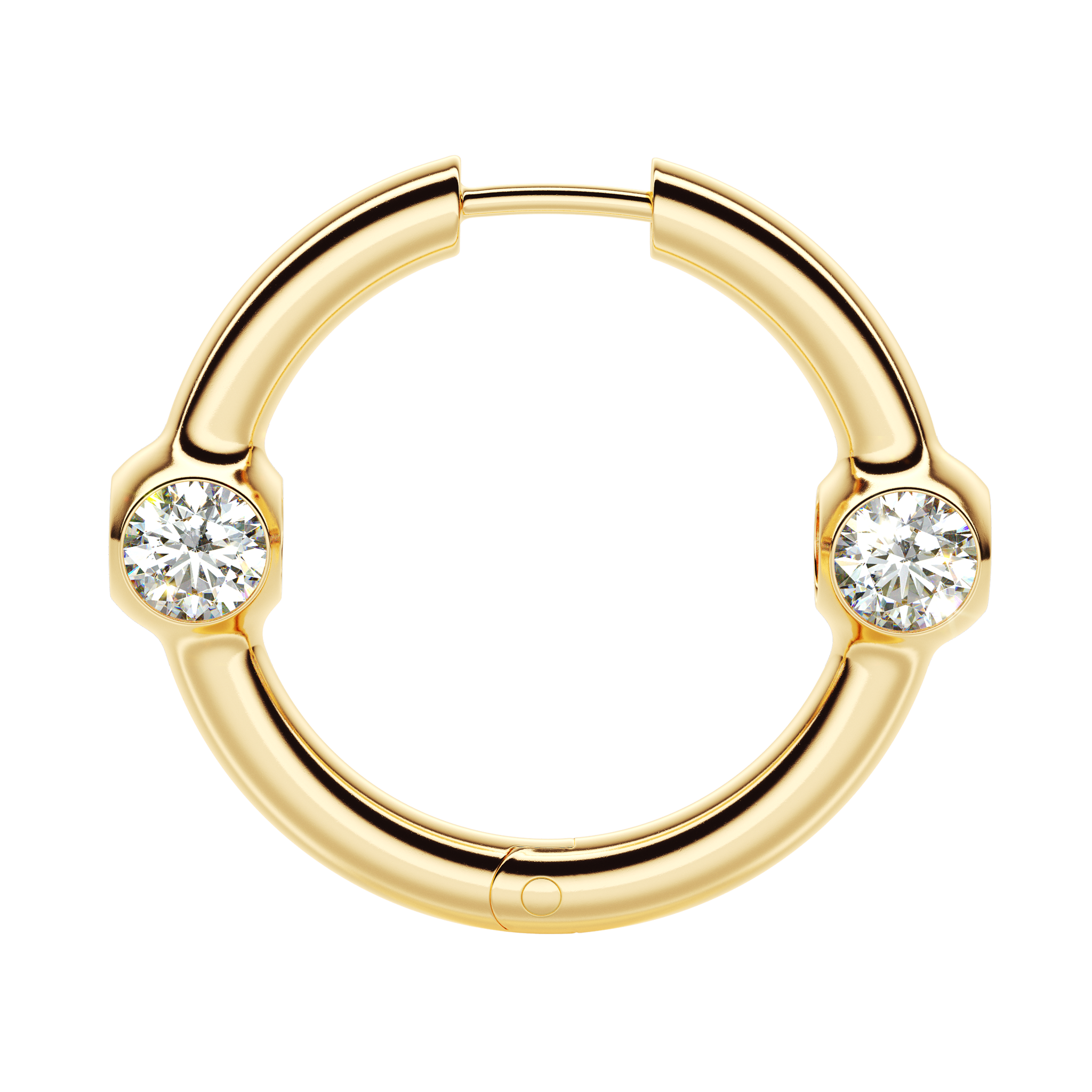 A detail of Hoop with Gems M in Gold